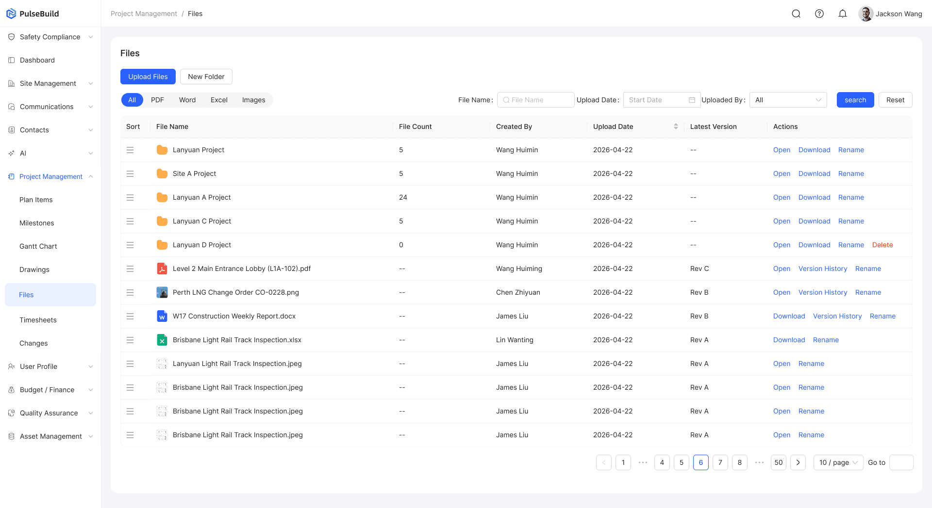 PulseBuild project files