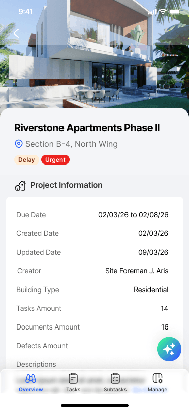 PulseBuild mobile task details