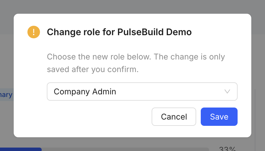 Company role selection