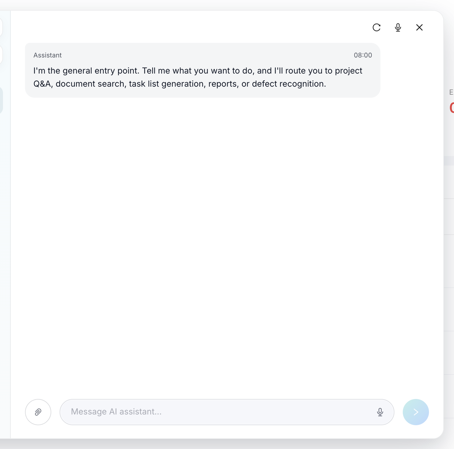 General Assistant conversation and prompt form