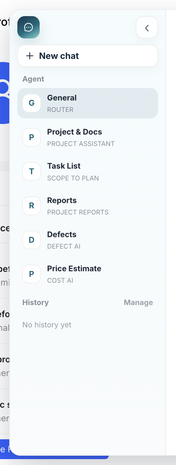 PulseBuild assistant selector